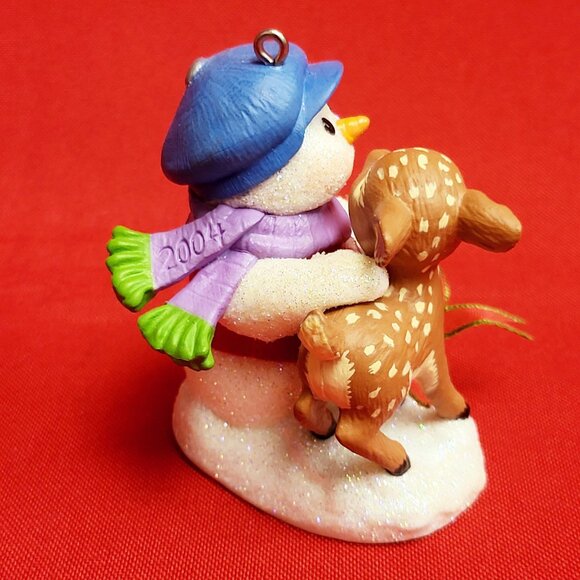 Hallmark Snow Buddies 2004 Christmas Snowman Reindeer Ornament - Picture 8 of 13